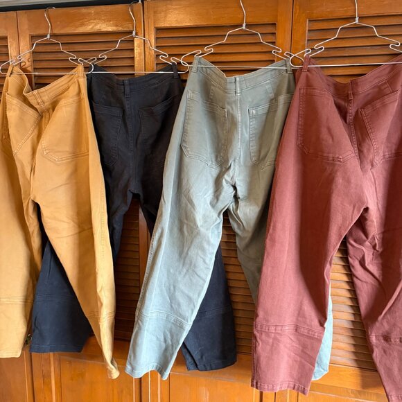 Lot of FOUR Everlane Utility Barrel Pant Ankle cropped Size 8T - Picture 5 of 6